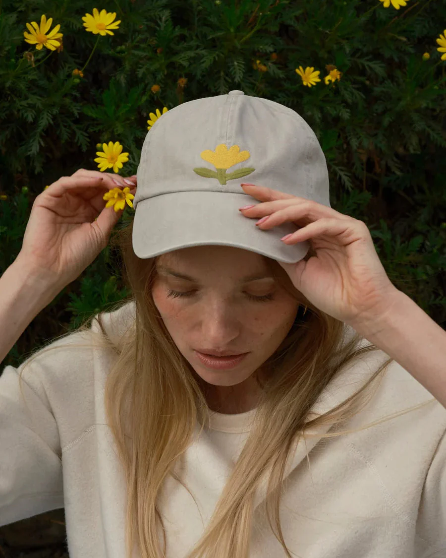 Flower Hat in Dove Grey - Image 4