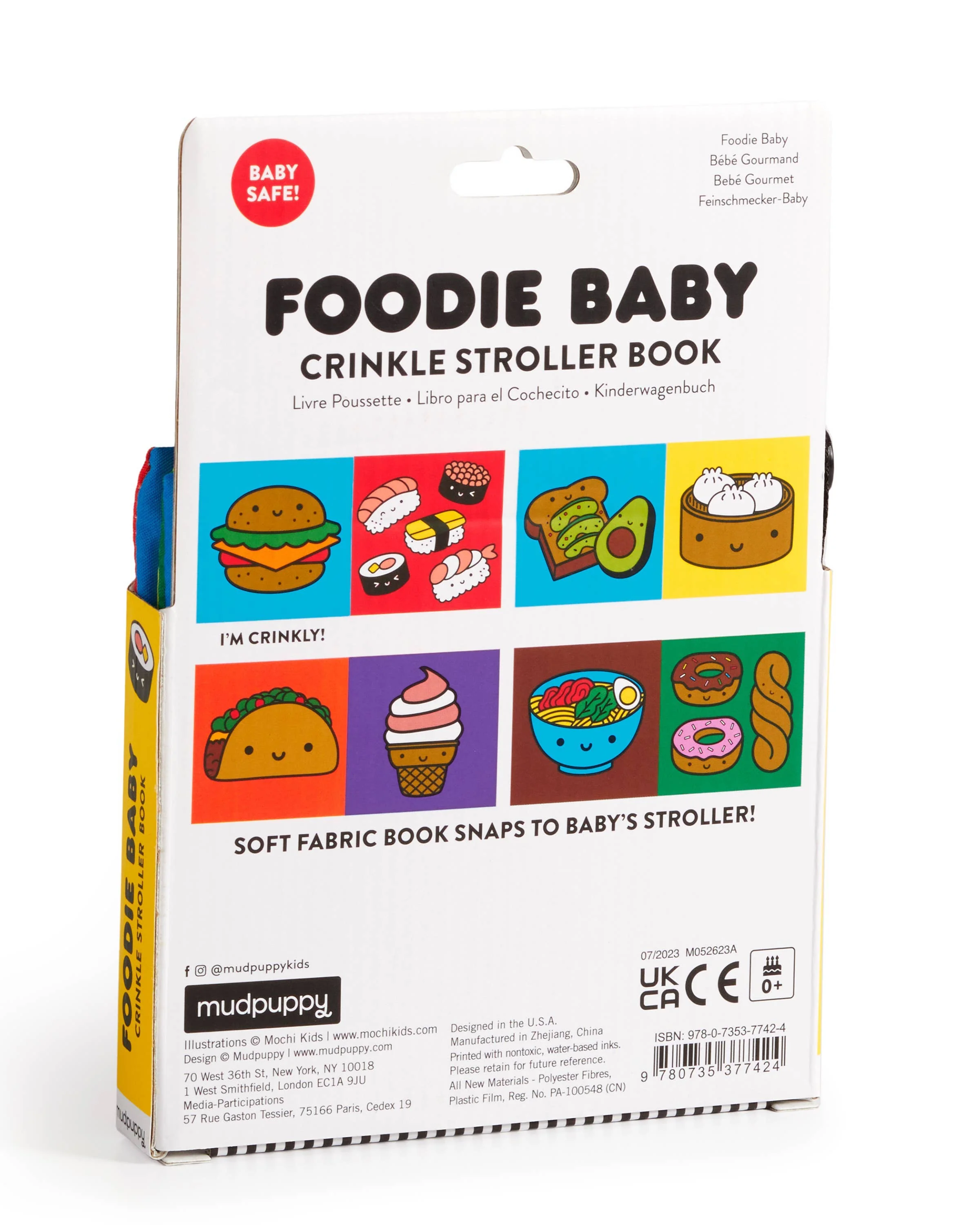 Foodie Baby Crinkle Fabric Stroller Book - Image 2
