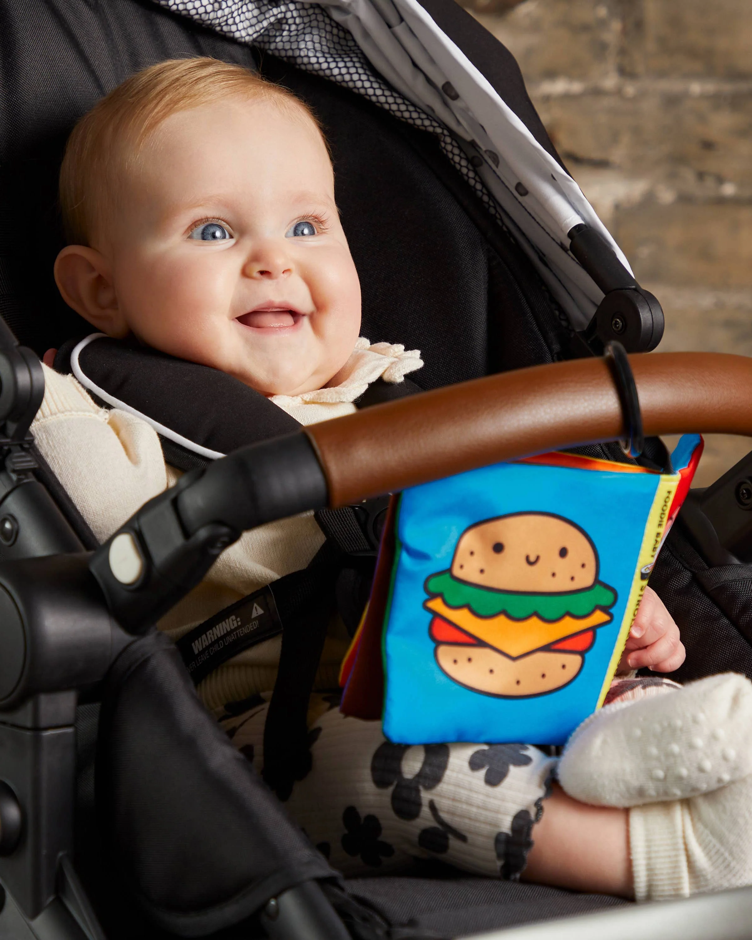 Foodie Baby Crinkle Fabric Stroller Book - Image 3