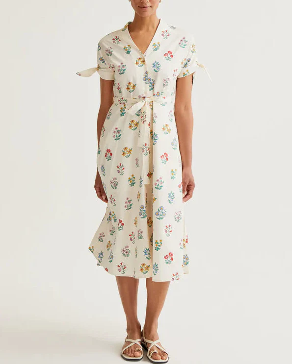 Gardener Print Midi Dress