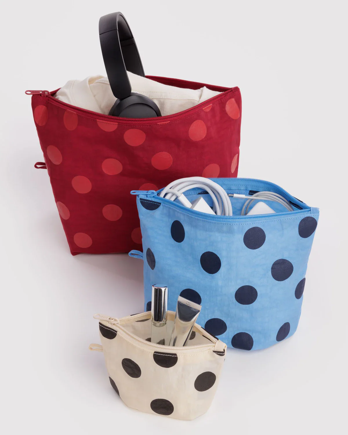 Go Pouch Set in Polka Dot Mix - Image 2