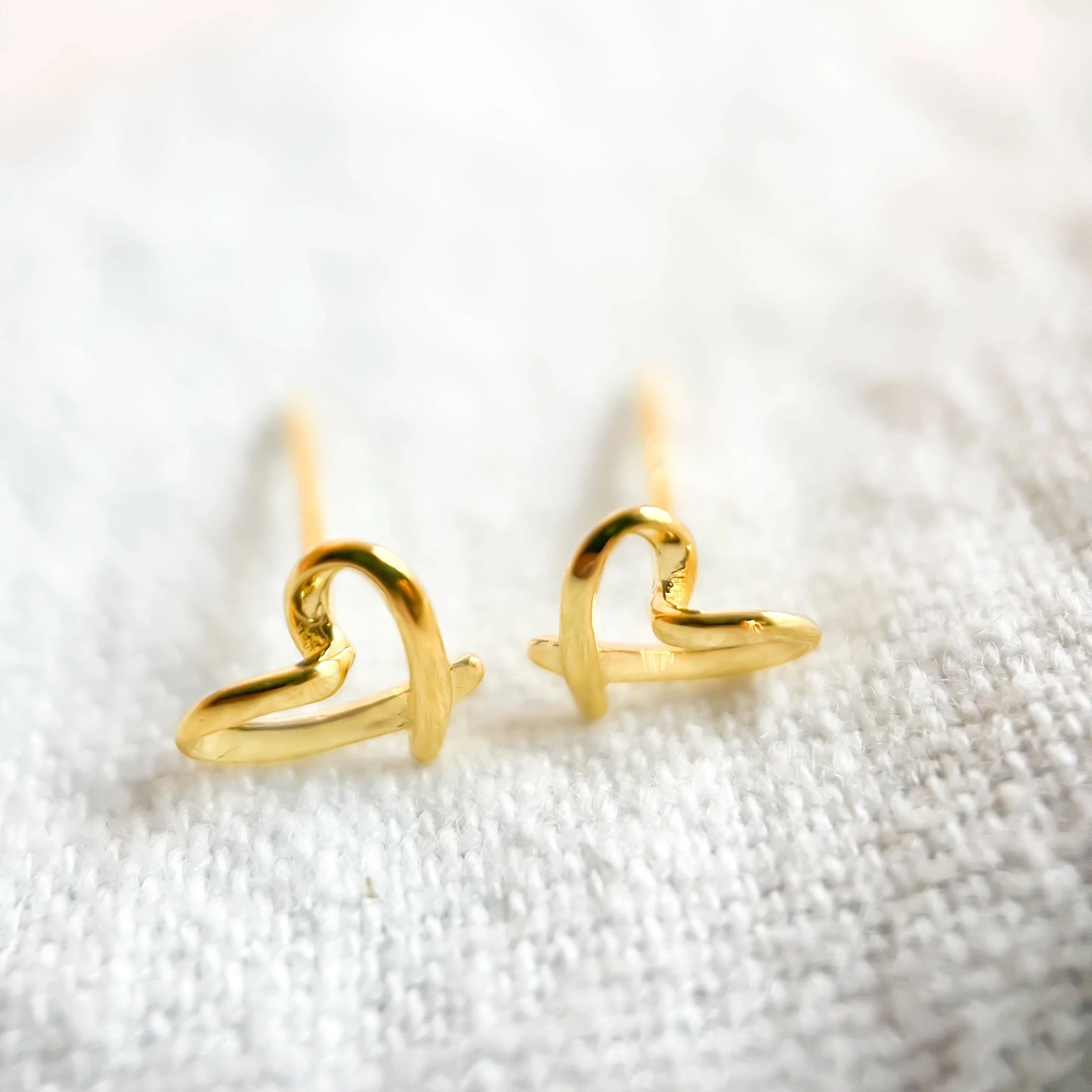 Gold Heart Stud - Image 3