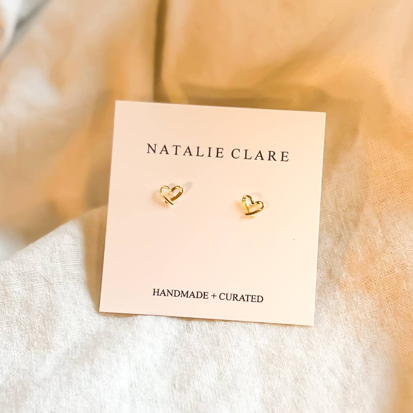 Gold Heart Stud - Image 4