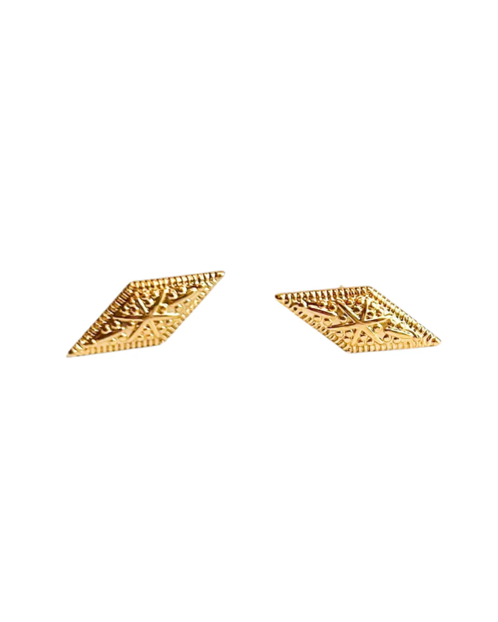 Gold Rhombus Studs - Image 2