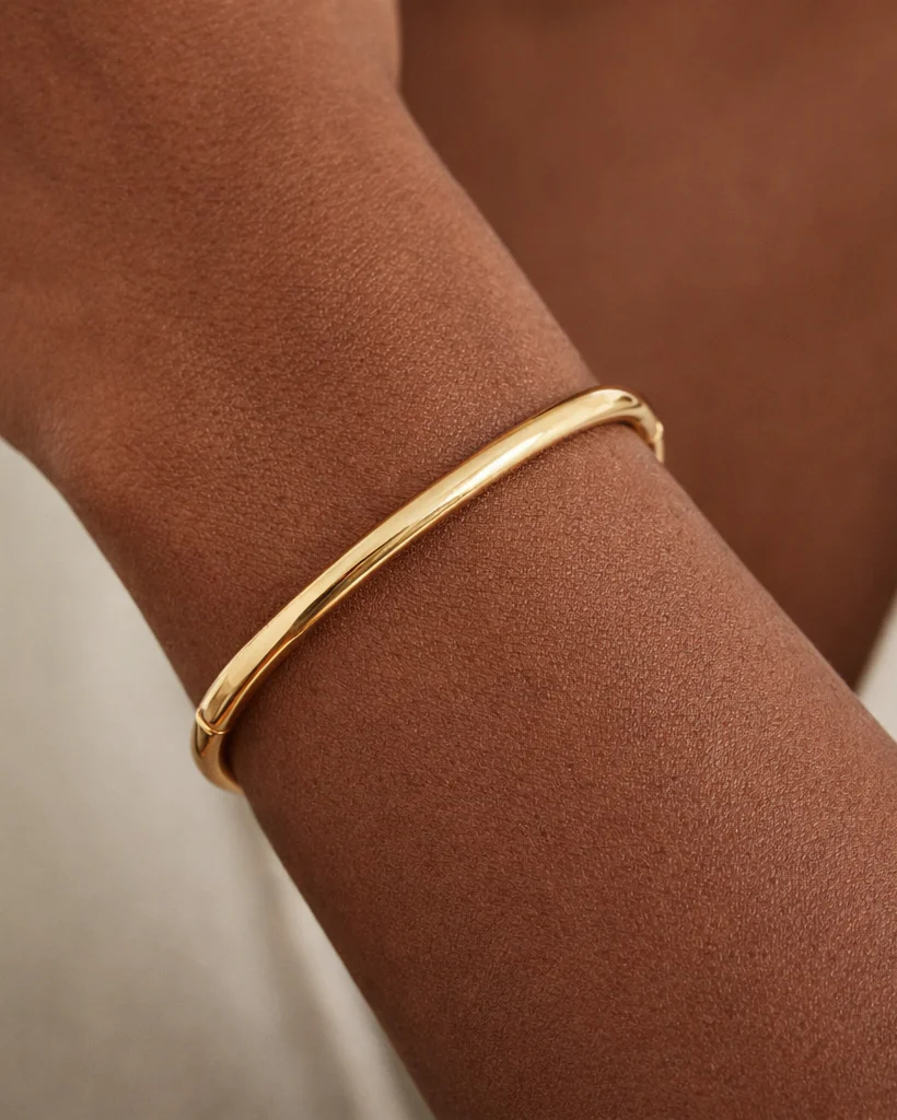 Gold Statement Bangle - Image 2