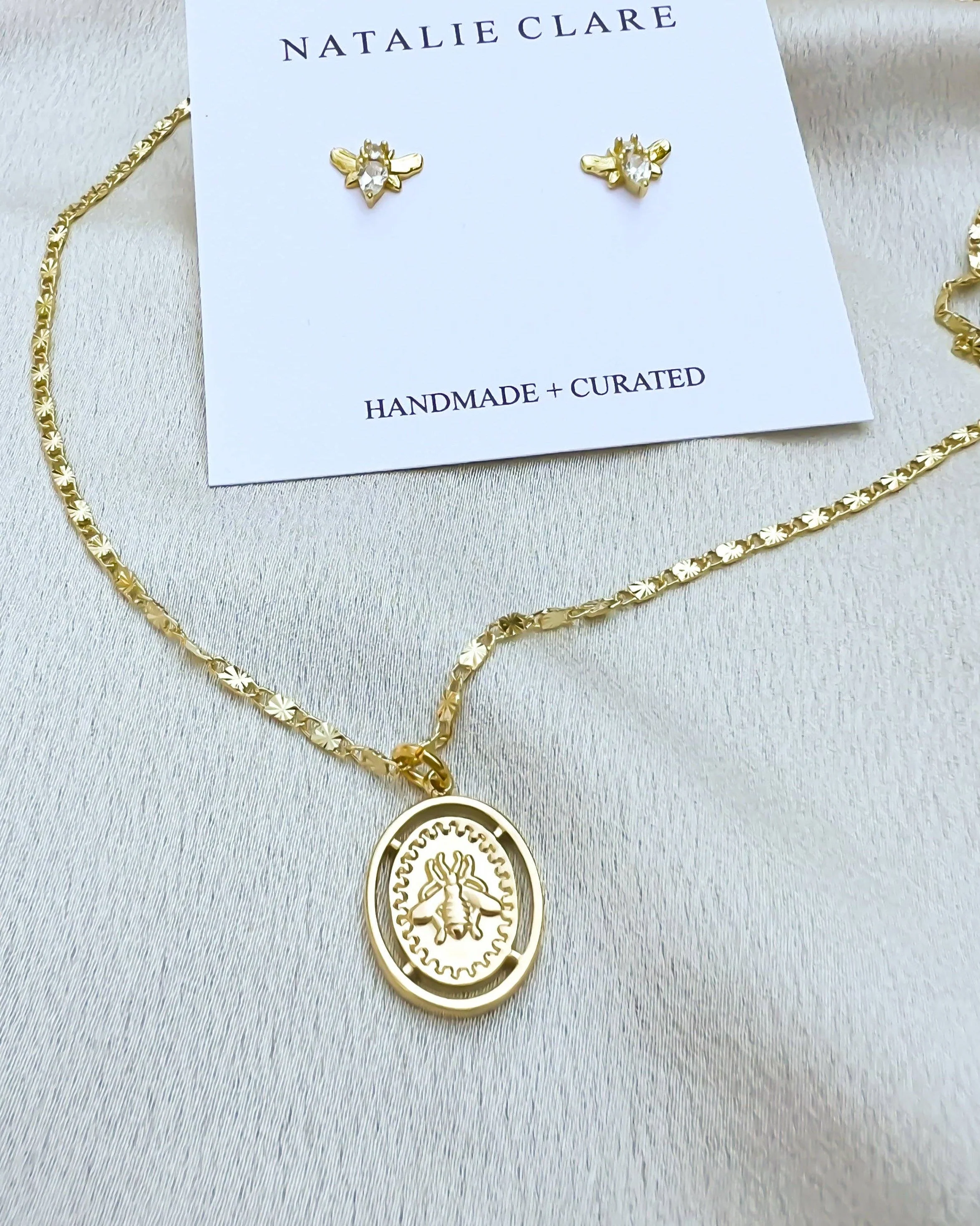 Golden Bee Signet Necklace - Image 4