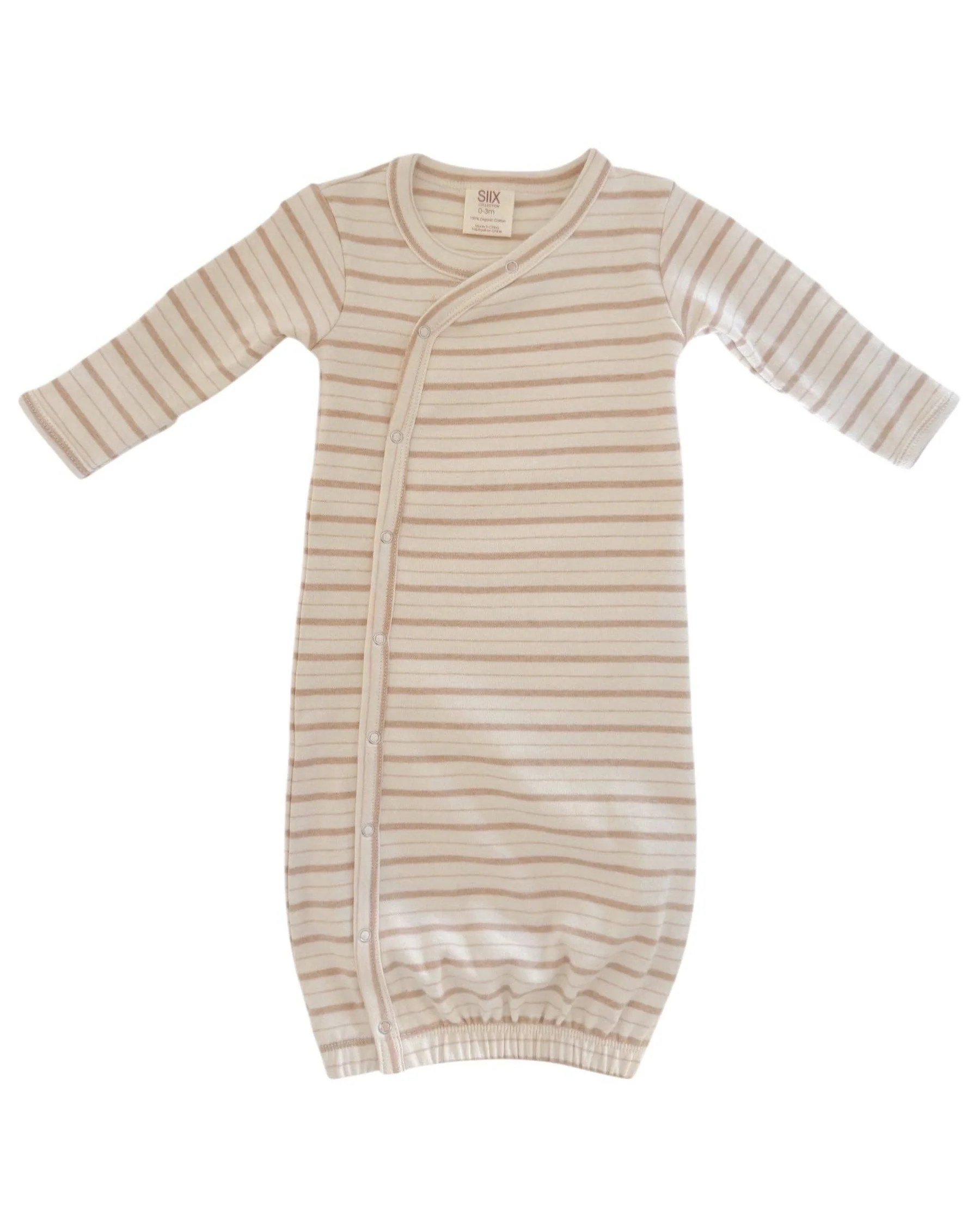 Gown in Biscuit Mixed Stripe - Image 2