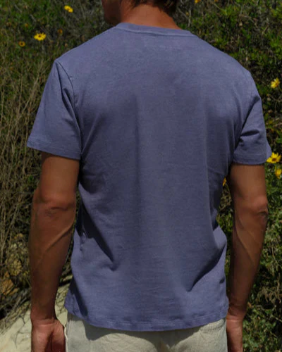 Hemp Pocket Tee in Lavender Blue - Image 2