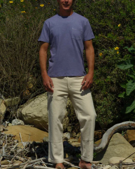 Hemp Pocket Tee in Lavender Blue - Image 3
