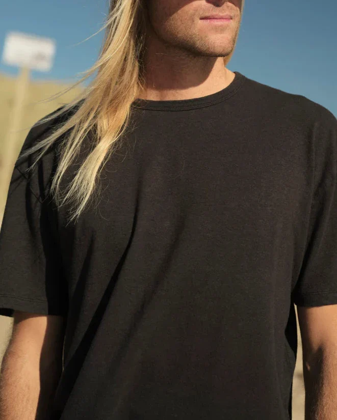 Hemp Tee in True Black - Image 5