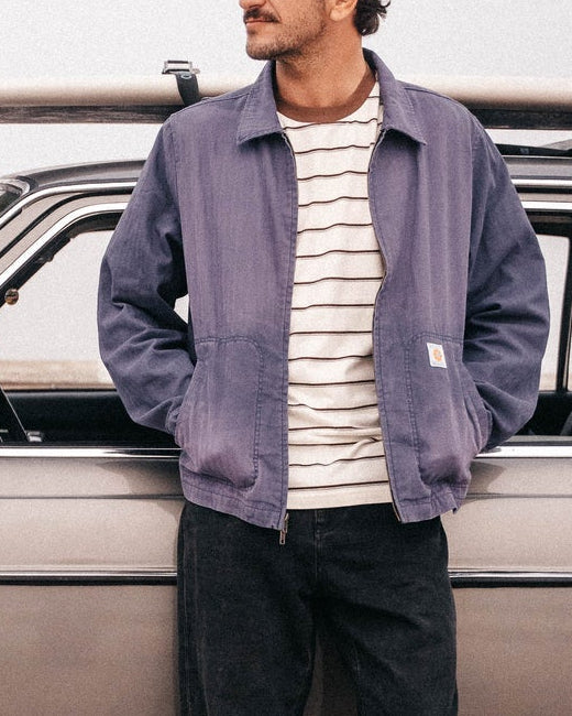 Herringbone Sun Wash Jacket in Vintage Blue - Image 6