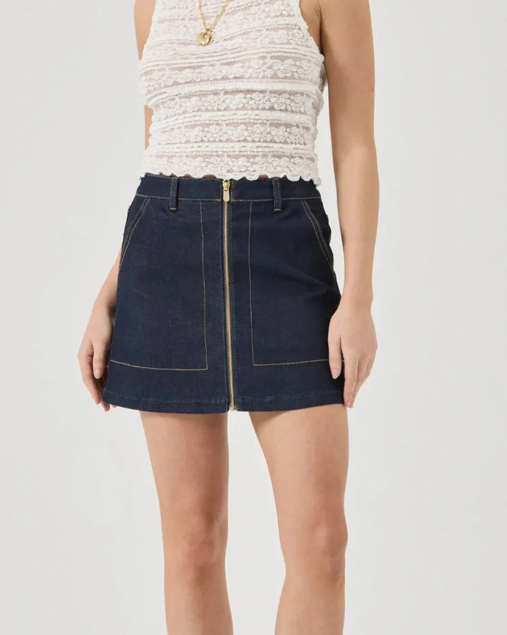 High Line Mini Skirt in Indigo - Image 5