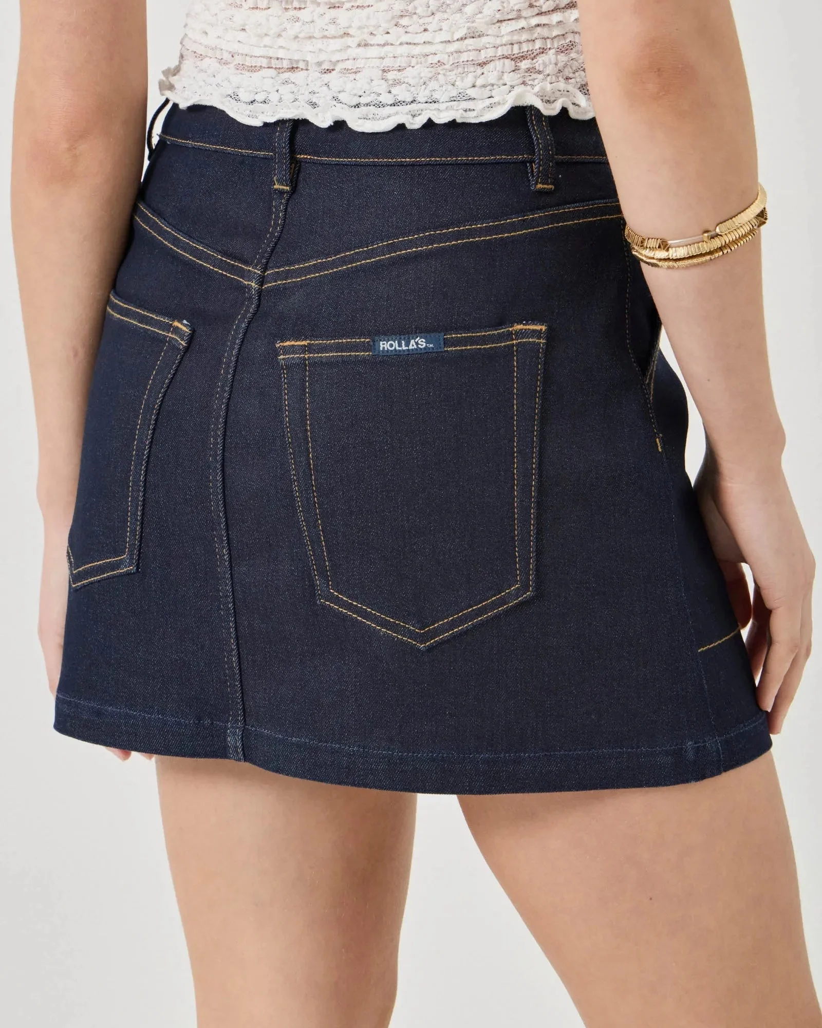 High Line Mini Skirt in Indigo - Image 6