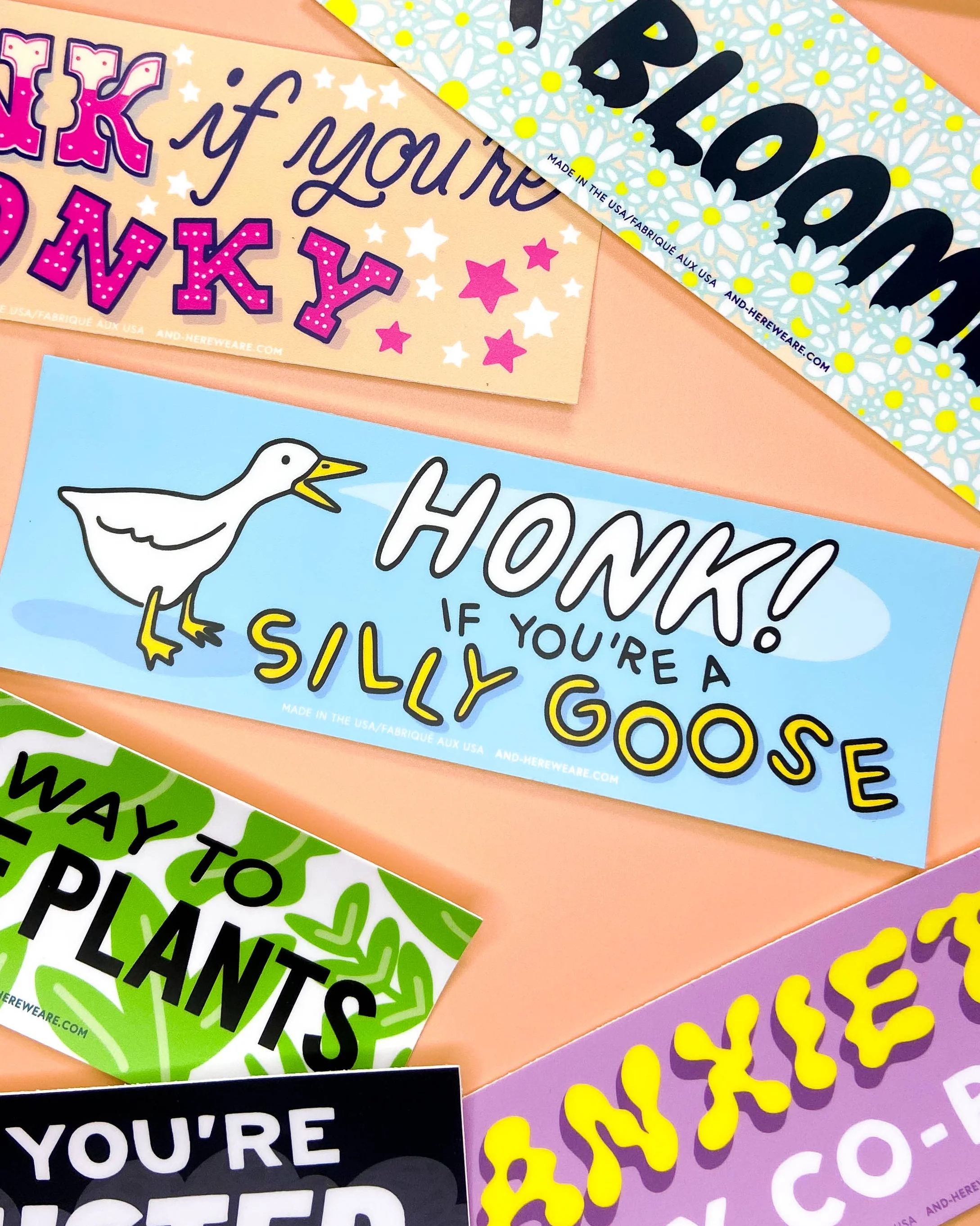 Honk If You’re Silly Goose Bumper Sticker - Image 3