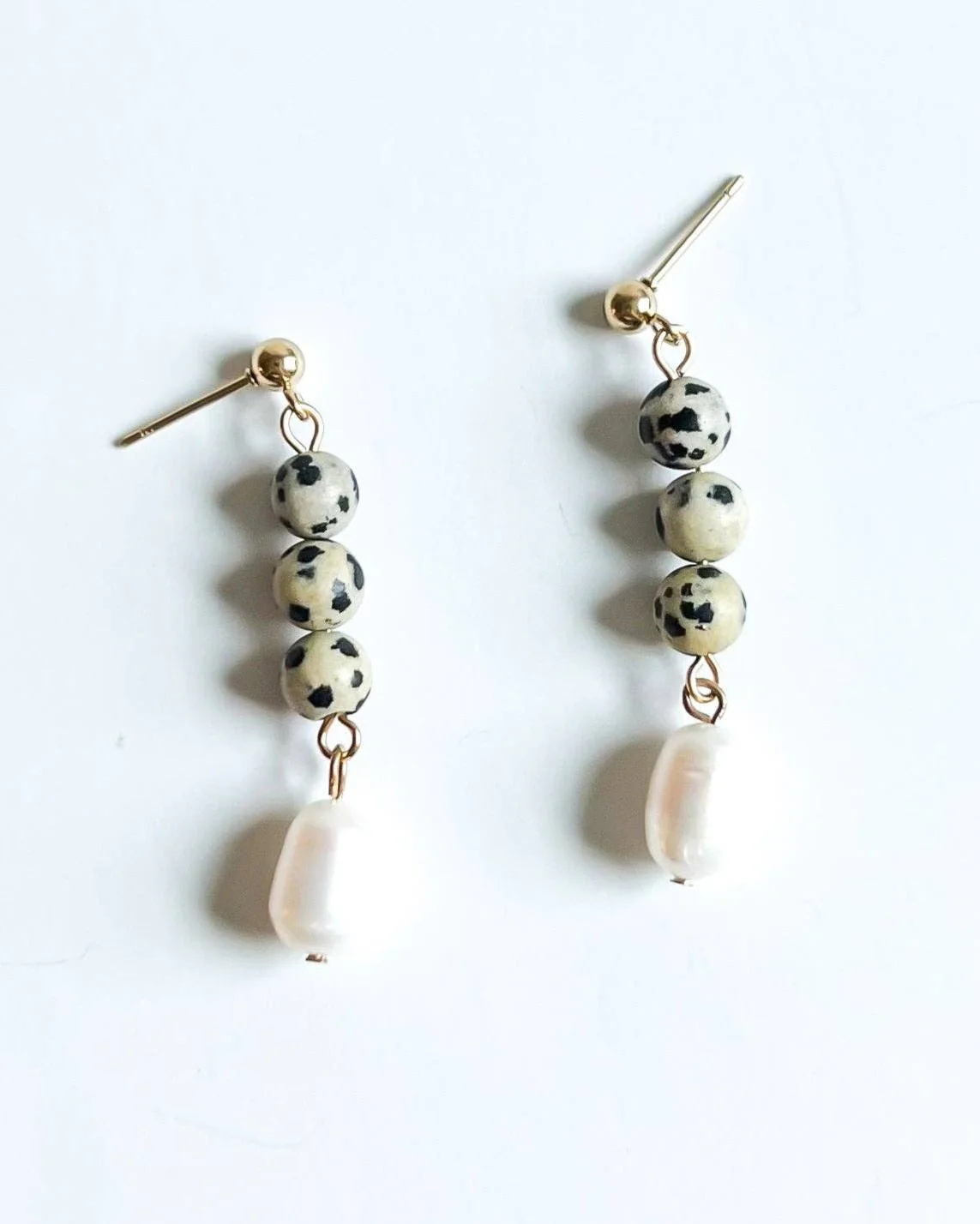 Jasper and Pearl Drop Earrings - Image 4