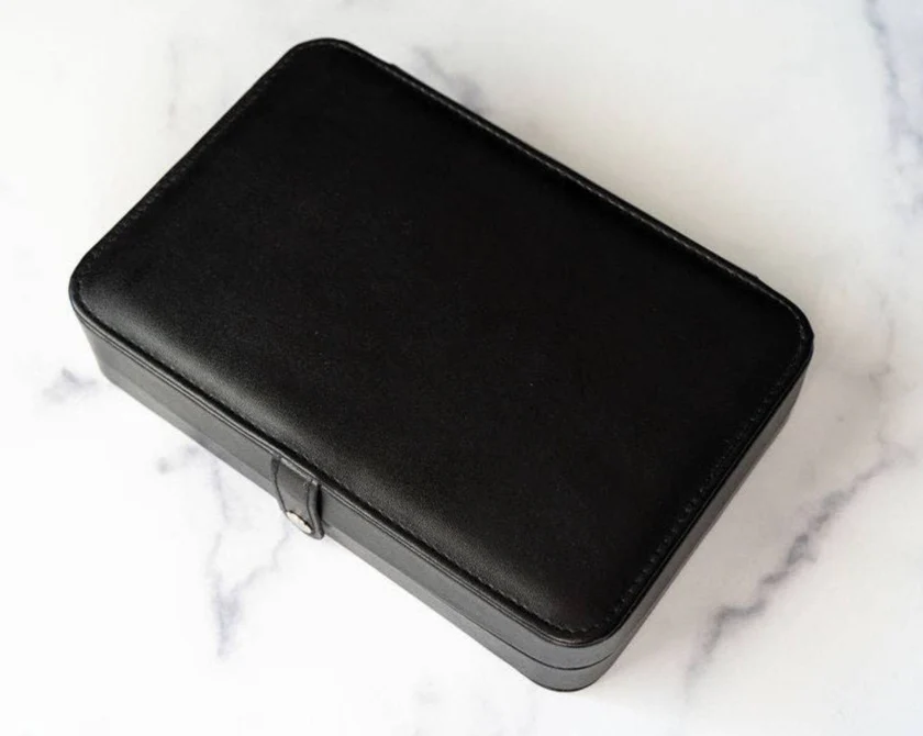 Jewelry Travel Case Box in Black - Image 4