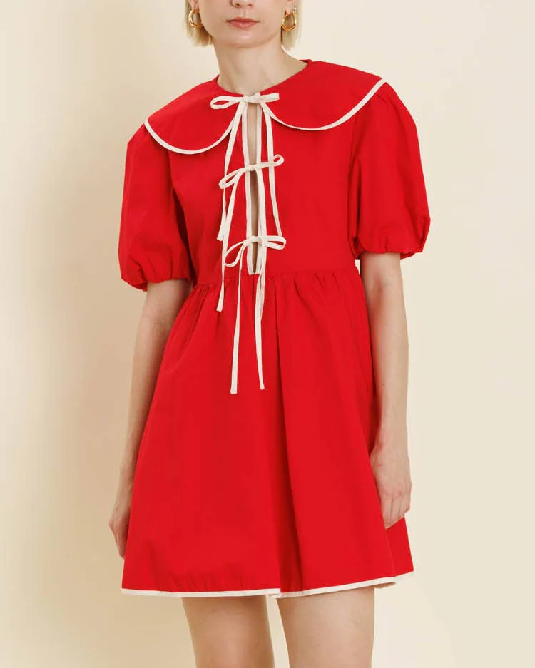 Juliet Dress in Red - Image 2