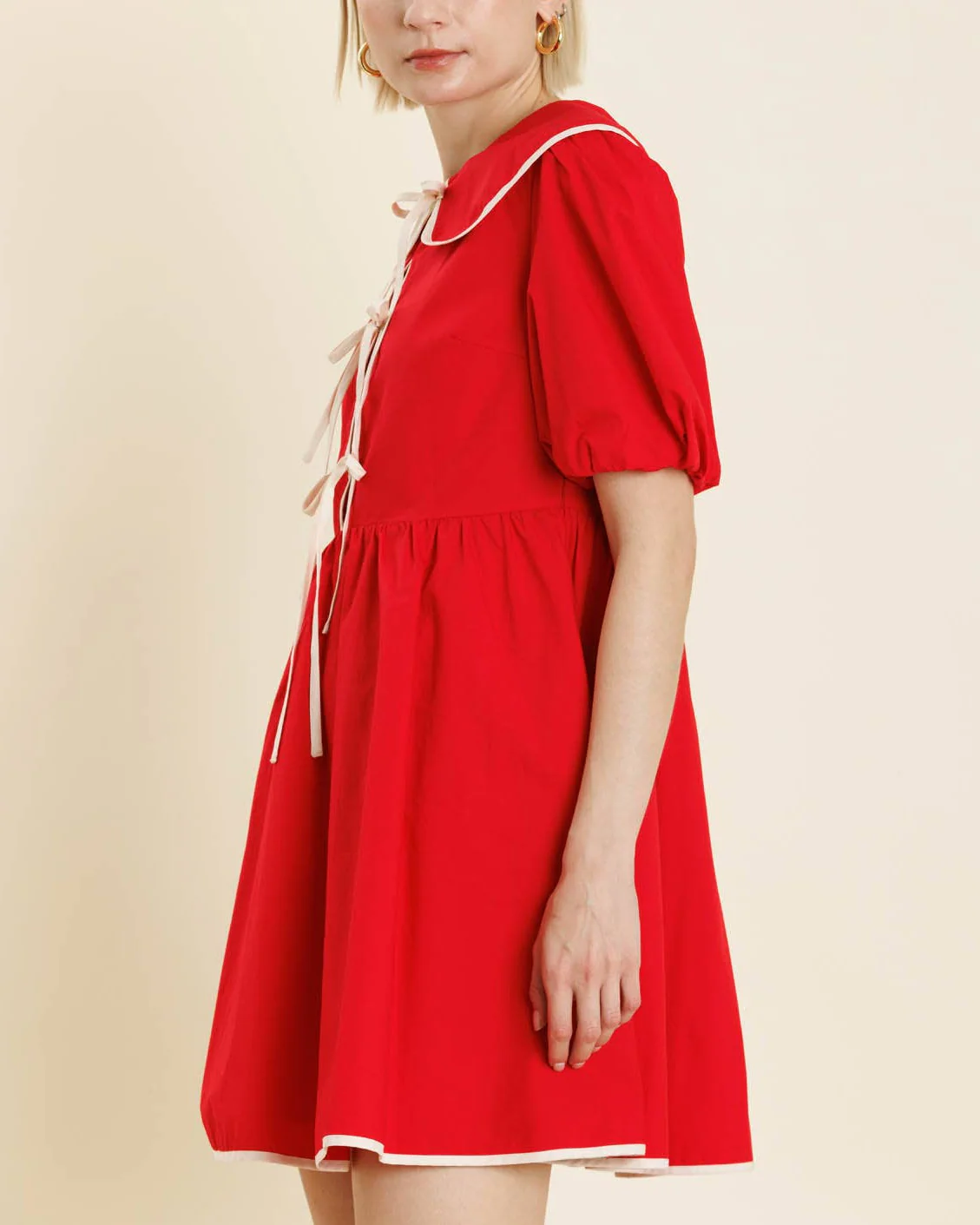 Juliet Dress in Red - Image 3