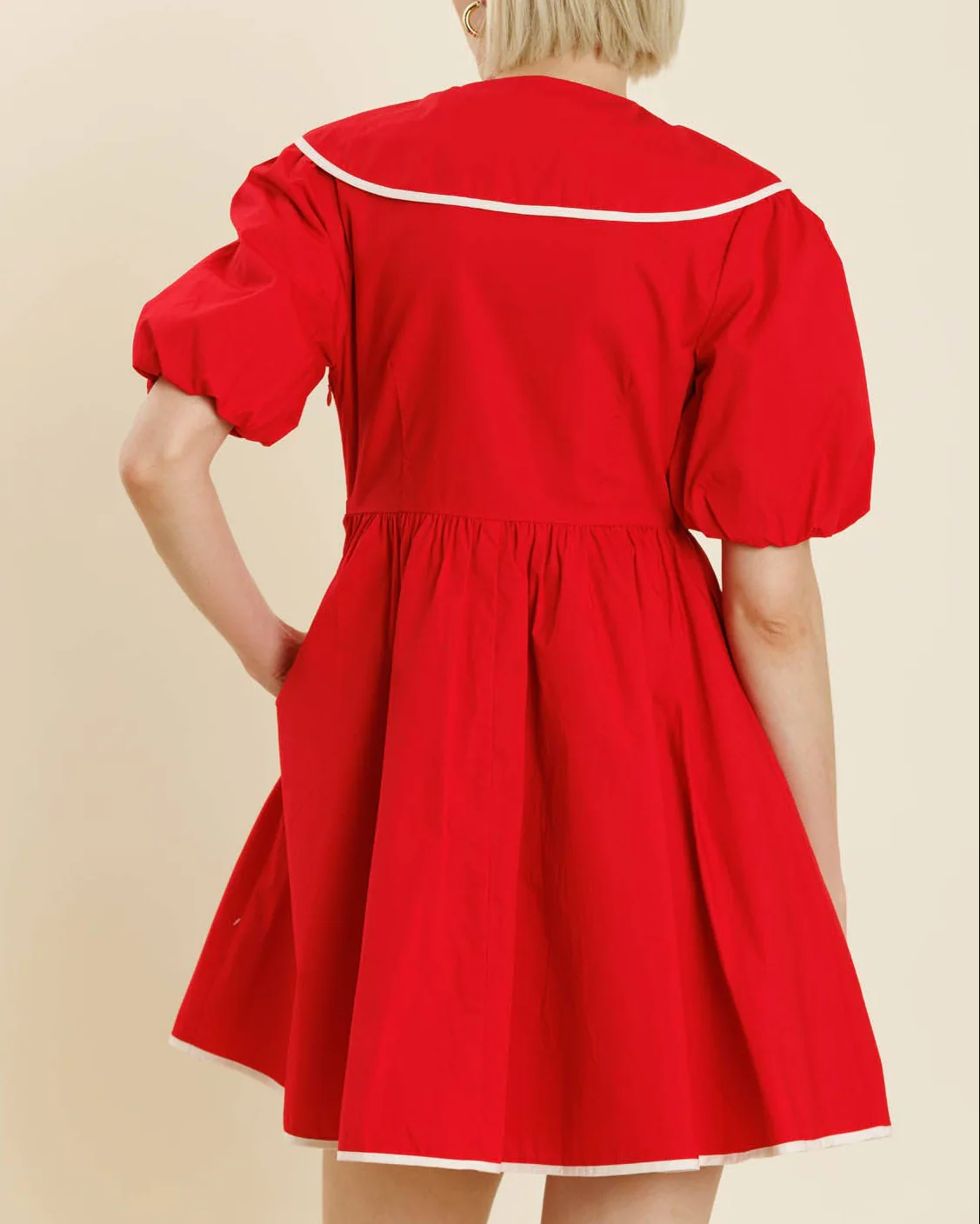Juliet Dress in Red - Image 4