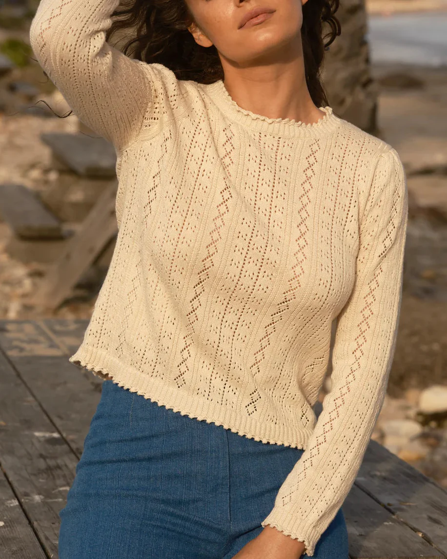 Juliette Tee in Ecru - Image 3