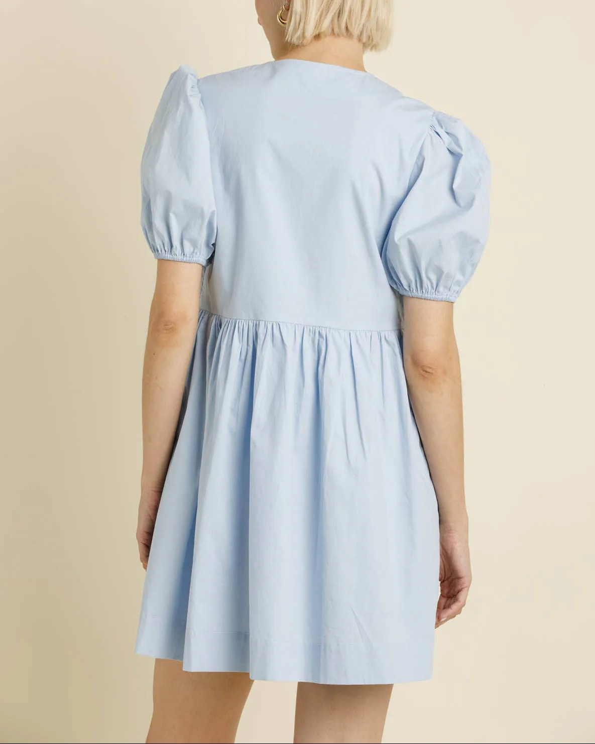 Knot Mini Dress in Blue - Image 3