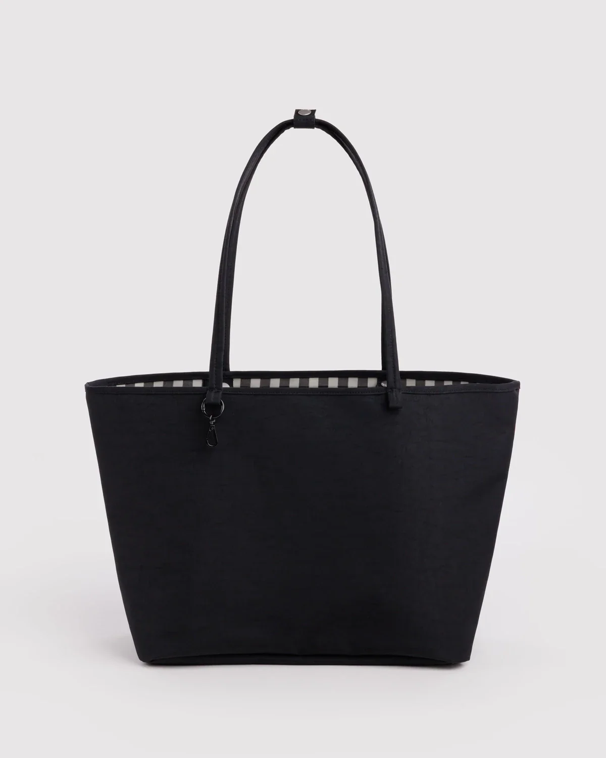 Large Nylon Reversible Tote in Black Mix
