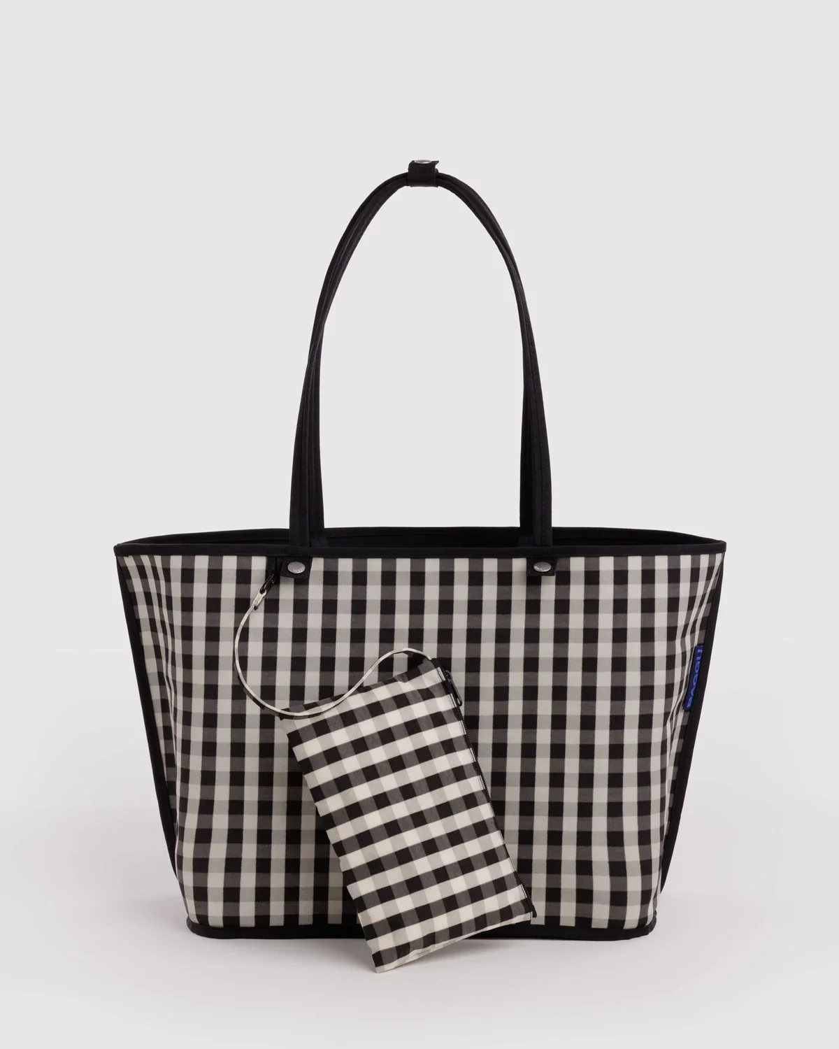 Large Nylon Reversible Tote in Black Mix - Image 2