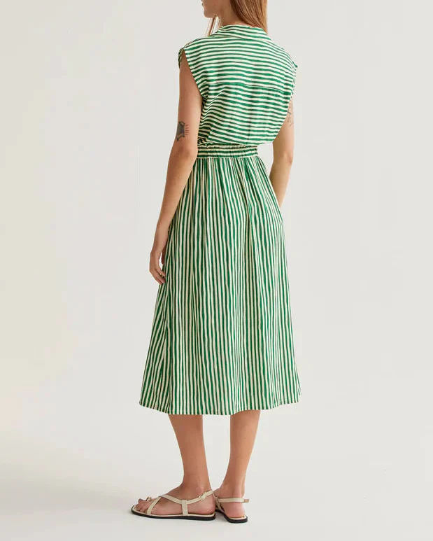 Lavagna Green Print Midi Dress - Image 2