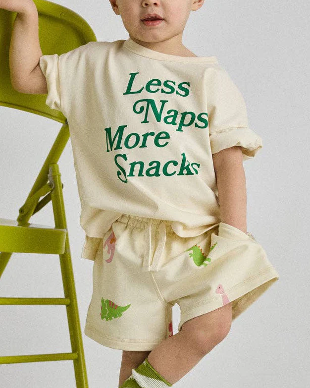 Less Naps More Snacks Oversized Tee - Image 2