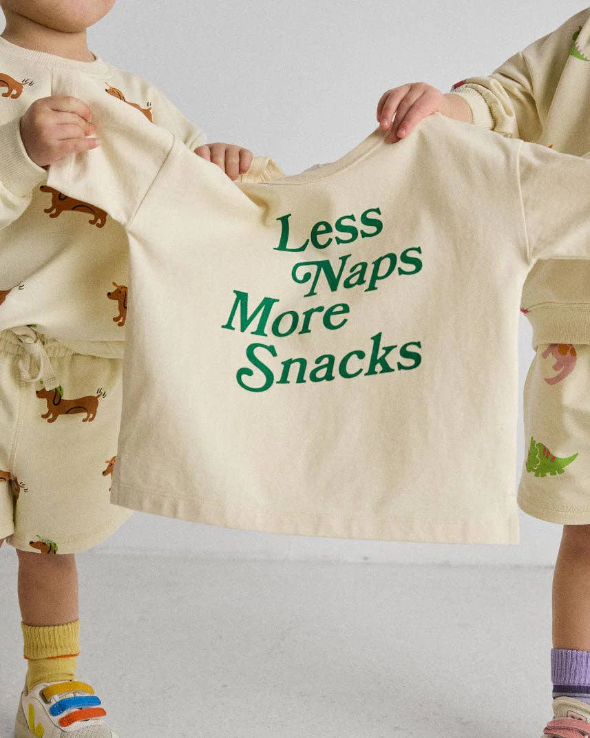 Less Naps More Snacks Oversized Tee - Image 3