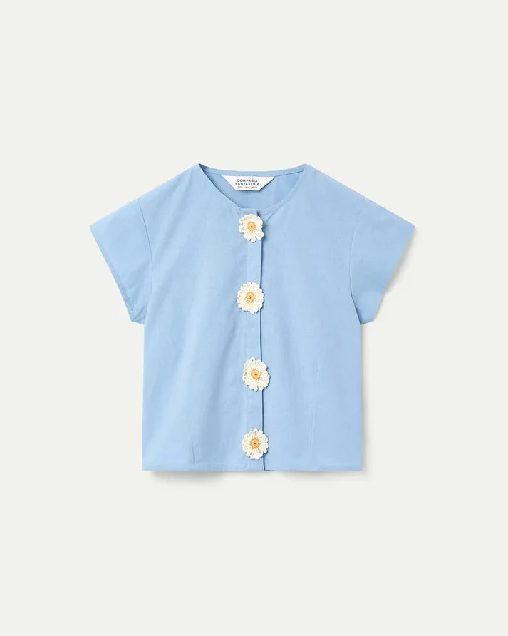 Light Blue Daisy Shirt - Image 4