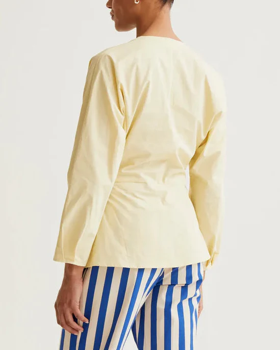 Light Yellow Draped Top - Image 2