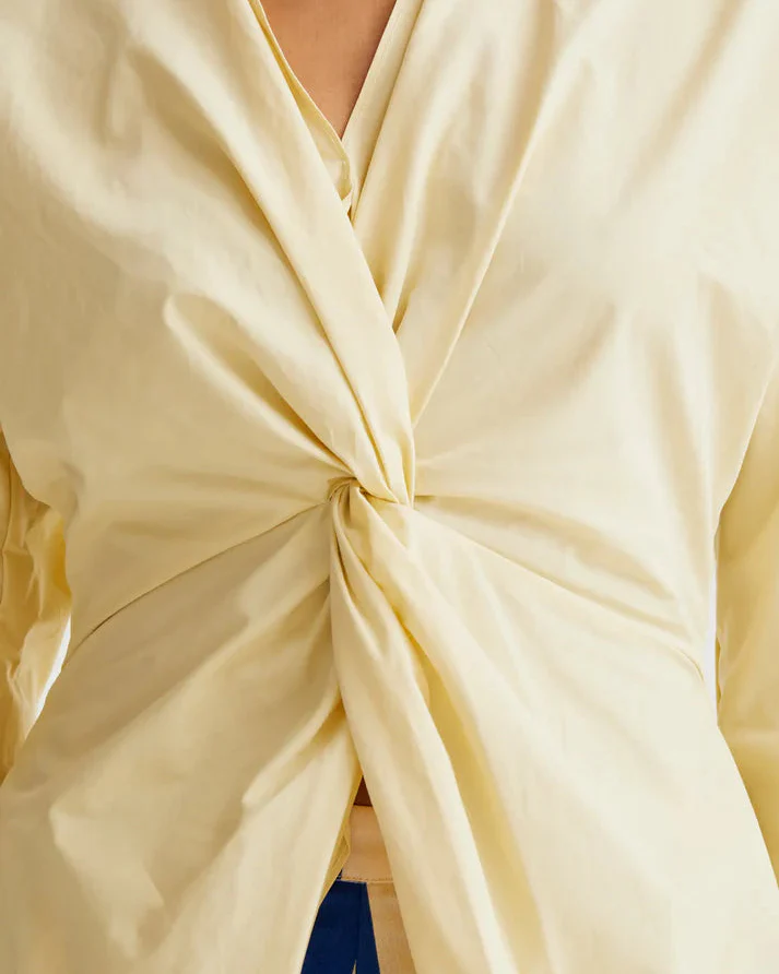 Light Yellow Draped Top - Image 3