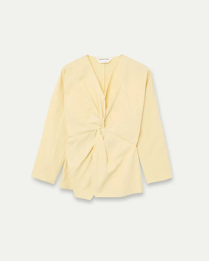 Light Yellow Draped Top - Image 4