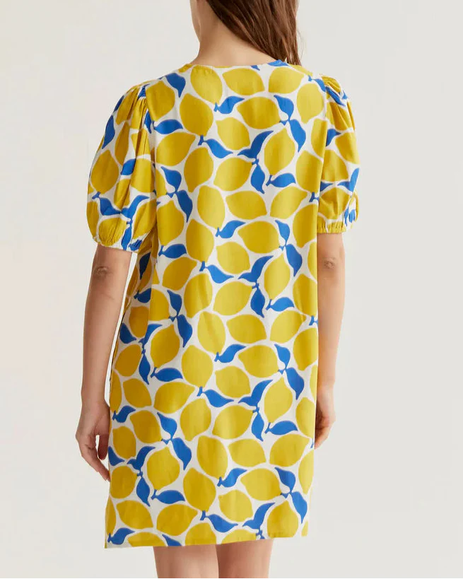 Limoncello Print Short Dress - Image 3