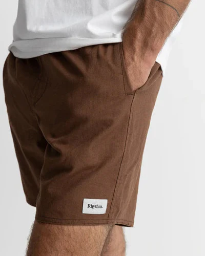 Linen Jam Short in Chocolate - Image 2