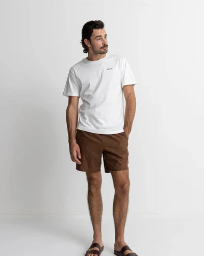 Linen Jam Short in Chocolate - Image 4
