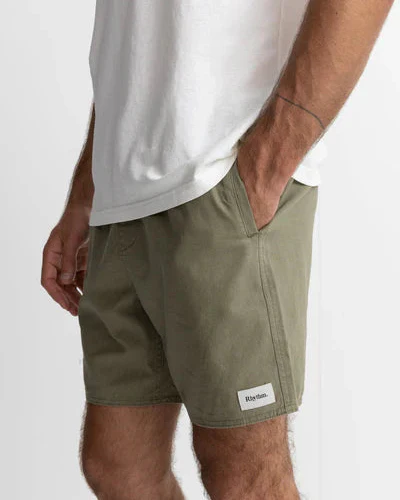 Linen Jam Short in Olive - Image 3