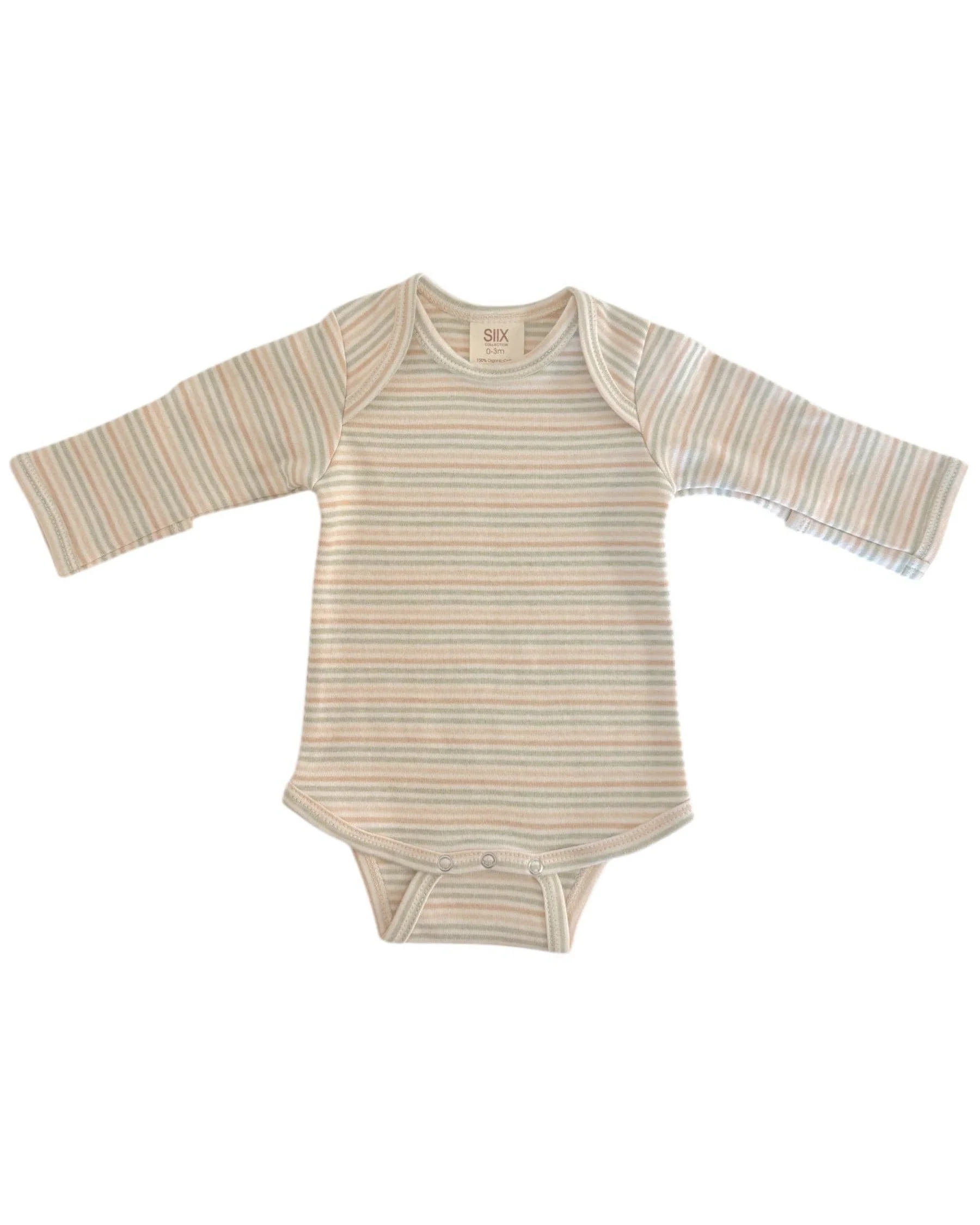 Long Sleeve Bodysuit in Multi Stripe - Image 2