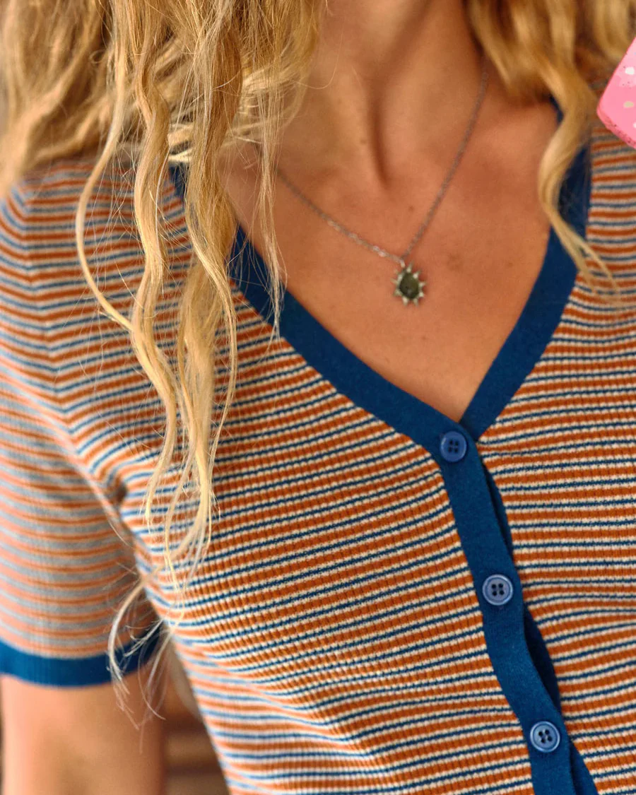 Margot Tee in Blue Earth Stripe - Image 4