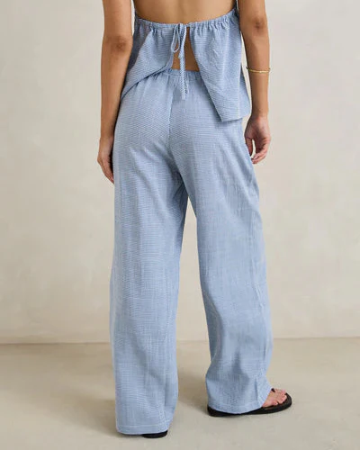 Marisol Pant in Blue Check - Image 3