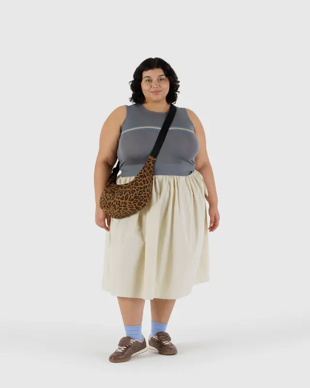Medium Nylon Crescent Bag in Leopard - Image 3