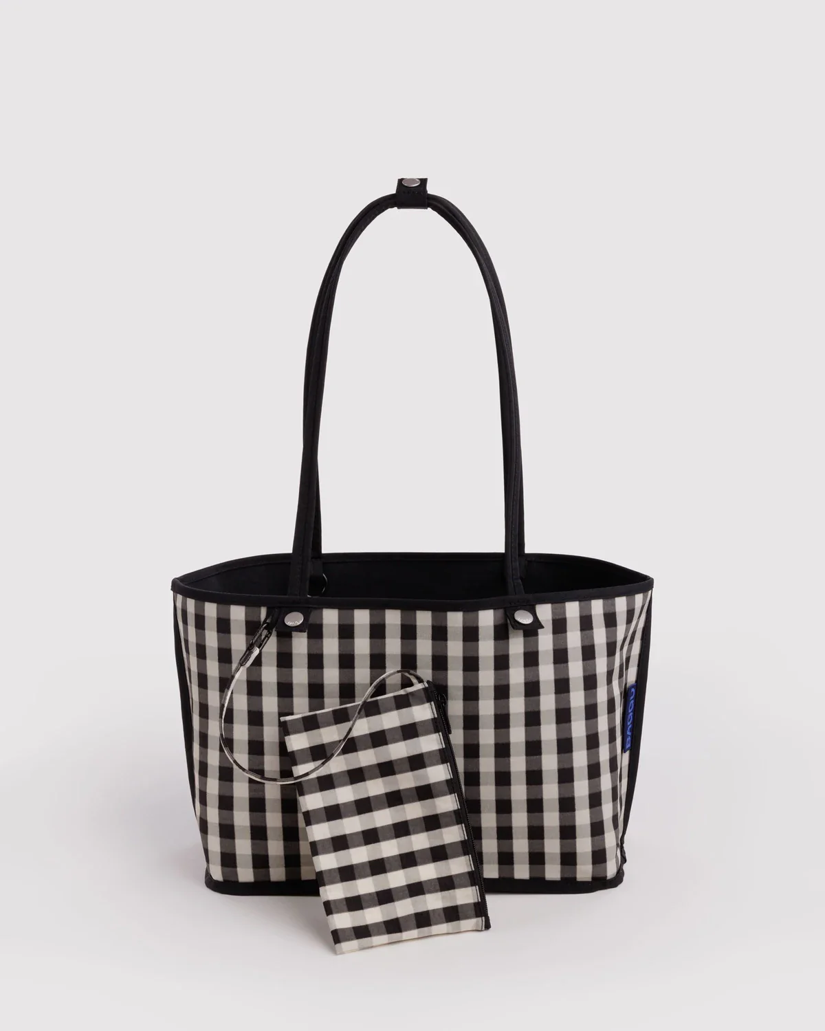Medium Nylon Reversible Tote in Black Mix - Image 2