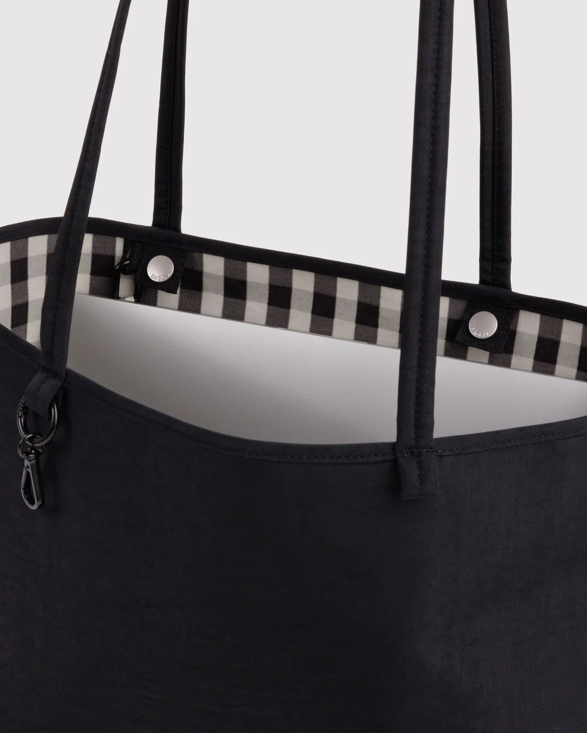 Medium Nylon Reversible Tote in Black Mix - Image 5