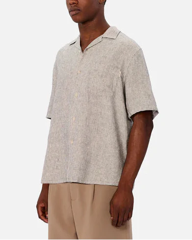 Melrose SS Shirt in Salt & Pepper - Image 3