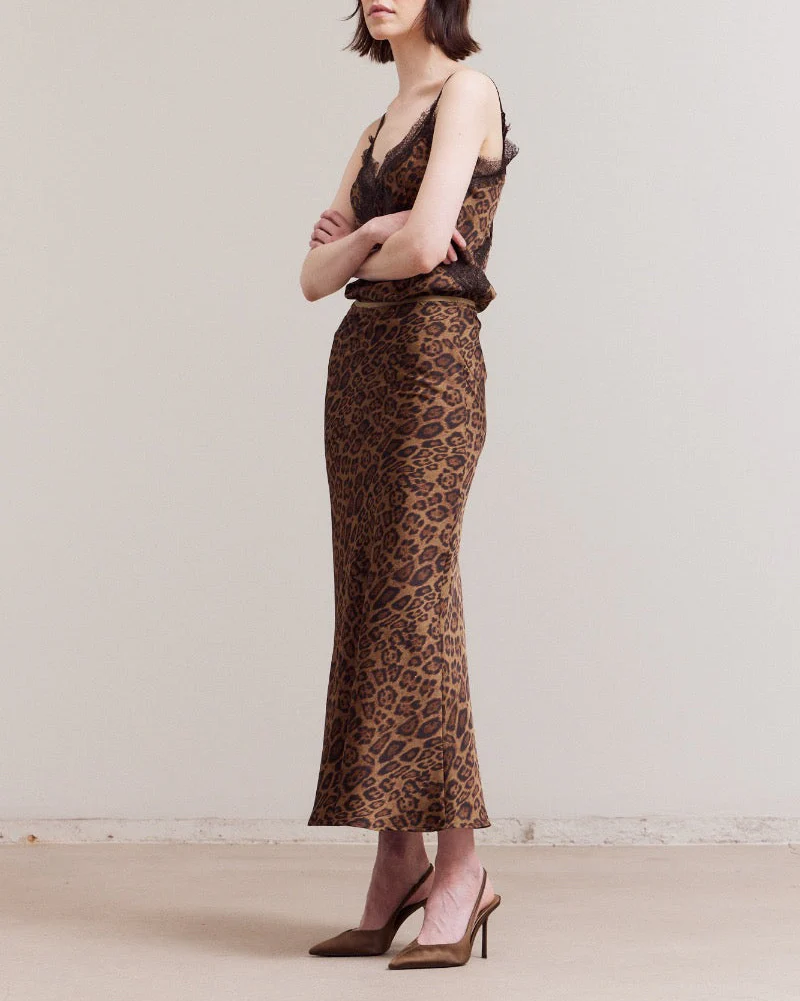 Mermaid Skirt in Leopard - Image 2