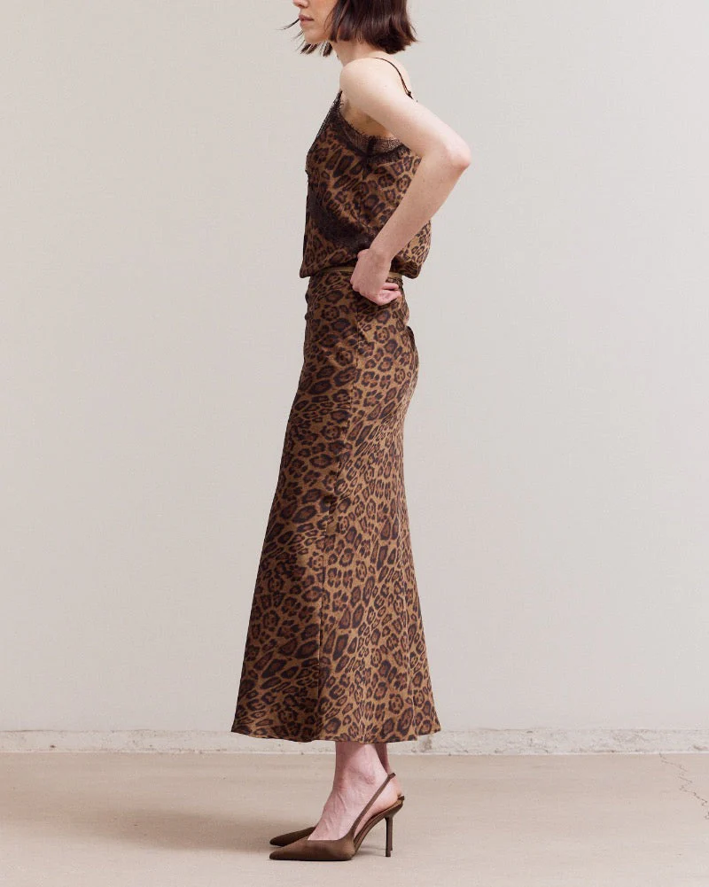 Mermaid Skirt in Leopard - Image 3