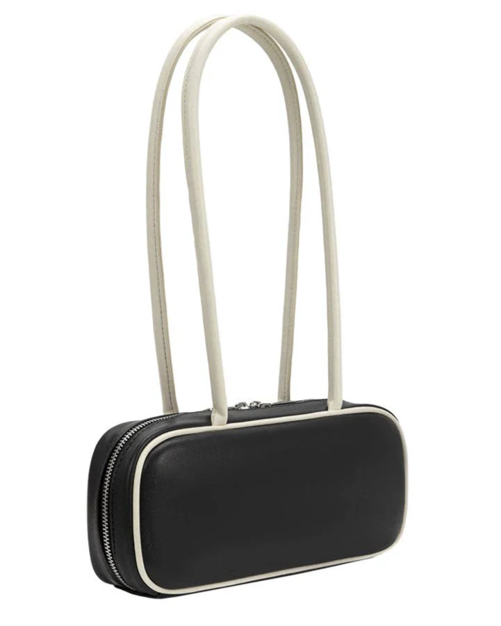 Micaela Vegan Shoulder Bag in Black - Image 2