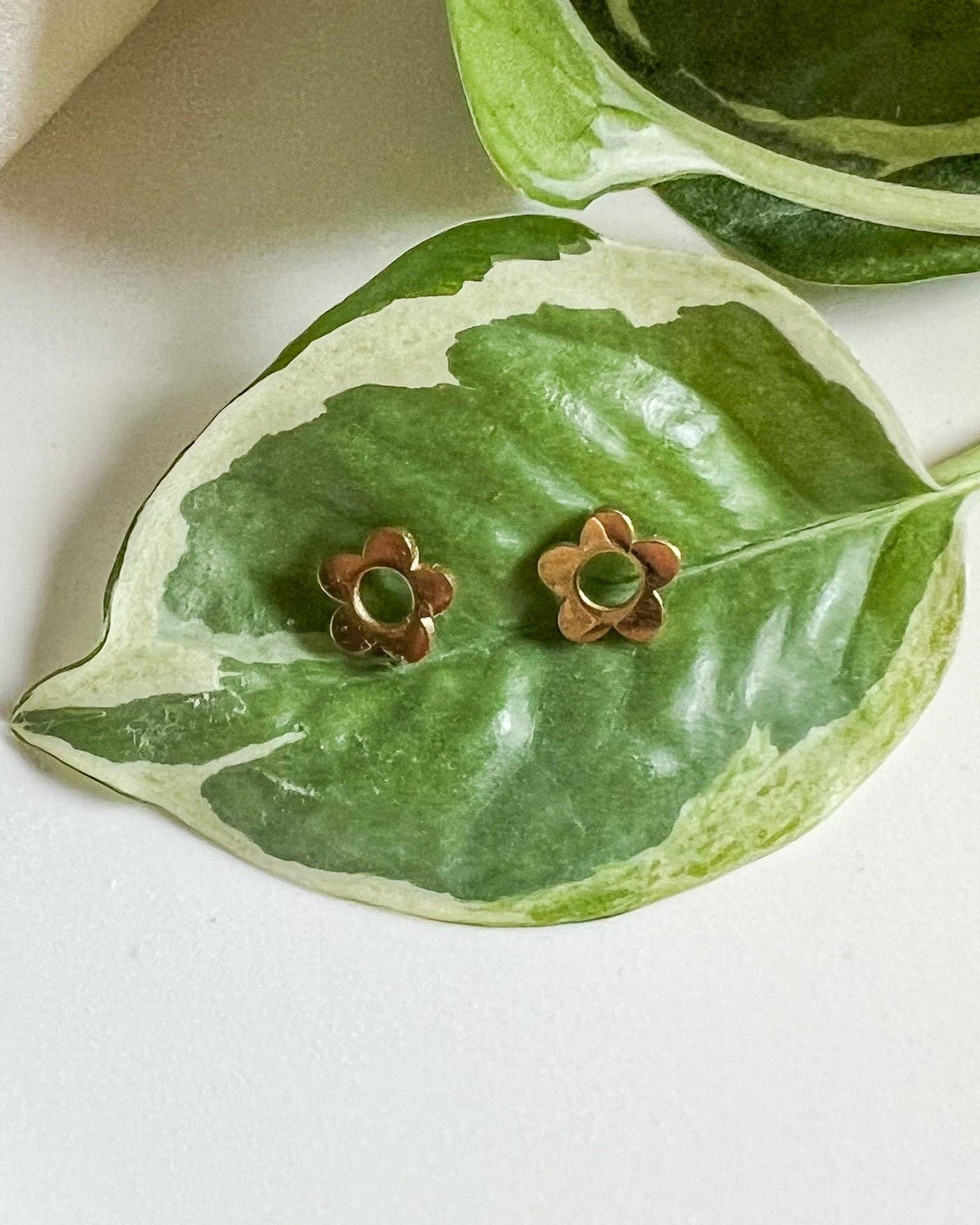 Mini Flower Stud Earrings - Image 2