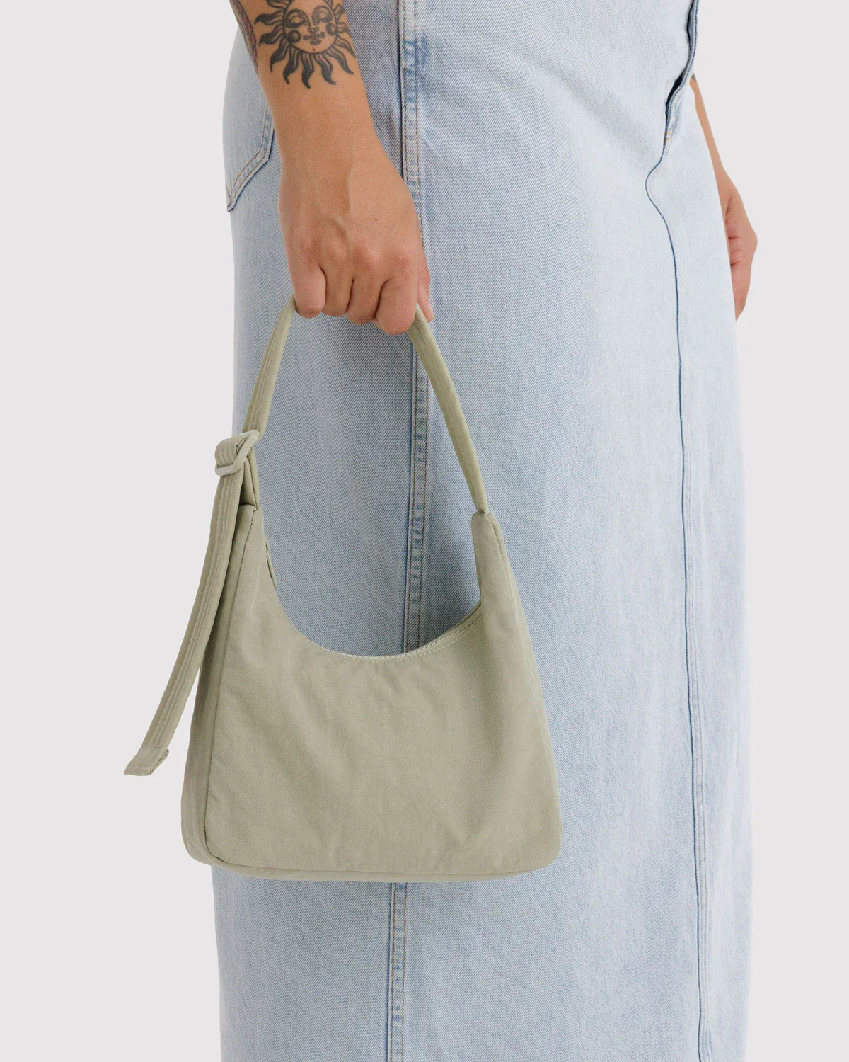 Mini Nylon Shoulder Bag in Celadon - Image 2